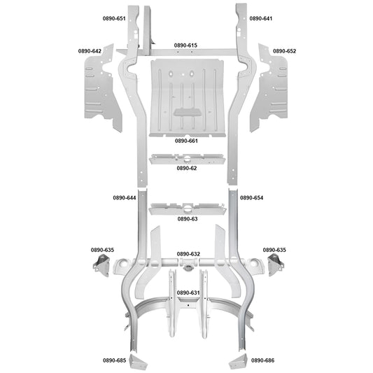 Chassis Kit (SWT) Complete Assembled. 03/55-07/59 0890-702-1