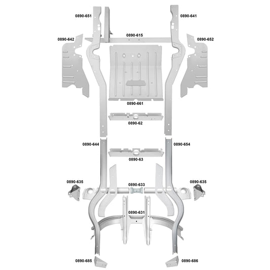 Chassis Kit (SWT) Complete Assembled 08/59-07/67 0890-703-1